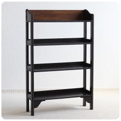 イギリス アンティーク ブックシェルフ 本棚 古木 オーク材 装飾 収納 家具「オープンラック」P-155