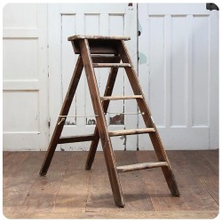 イギリス アンティーク ステップラダー 脚立 店舗什器 ディスプレイ 家具「オールドパイン」P-254