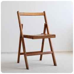 イギリス アンティーク フォールディングチェア 古木 木製 インテリア 家具「折りたたみ椅子」P-372