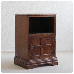 イギリス アンティーク調  サイドキャビネット オーク材 カップボード 収納家具「ナイトテーブル」P-414
