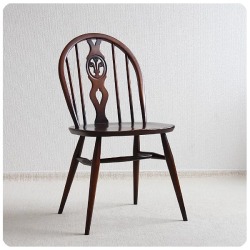 イギリス アンティーク アーコールチェア ERCOL 木製椅子 ダイニングチェア 家具「シスルバック」P-478