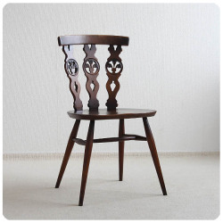 イギリス アンティーク アーコールチェア ERCOL 木製椅子 シスルバックチェア 家具 P-598