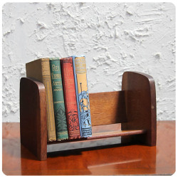 イギリス アンティーク ブックスタンド 本立て オーク材 CDスタンド インテリア雑貨 P-605
