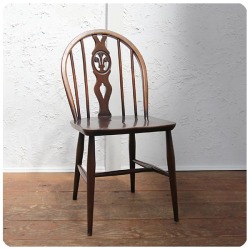 イギリス アンティーク アーコールチェア ERCOL シスルバックチェア 木製椅子 曲木 家具 P-756