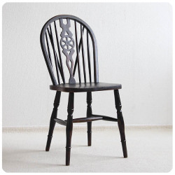 イギリス アンティーク ホイールバックチェア 木製椅子 インテリア 家具 車輪 店舗什器「ウィンザーチェア」Q-050