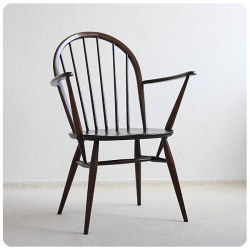 イギリス ヴィンテージ アーコール (ERCOL) フープバックアームチェア インテリア 家具 店舗什器「ウィンザーチェア」Q-094