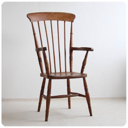 イギリス アンティーク アームチェア 古木椅子 カントリーチェア インテリア 家具 店舗什器「ウィンザーチェア」Q-110