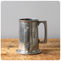 イギリス ヴィンテージ ピューター タンカード マグカップ インテリア雑貨 アンティーク 店舗什器【LION PEWTER】Q-234