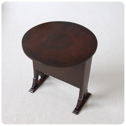 イギリス アンティーク ティルトップテーブル マガジンラック 木製 家具 インテリア ヴィンテージ 店舗什器【収納箇所付き】Q-287