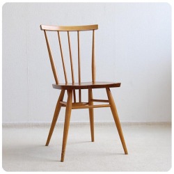 イギリス ヴィンテージ アーコールチェア ercol 木製椅子 エルム材 家具 インテリア 店舗什器「スティックバックチェア」Q-406