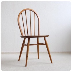 イギリス ヴィンテージ アーコールチェア ercol 木製椅子 エルム材 家具 インテリア 店舗什器「フープバックチェア」Q-413