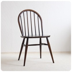 イギリス ヴィンテージ アーコールチェア ercol 木製椅子 エルム材 家具 インテリア 店舗什器「フープバックチェア」Q-436