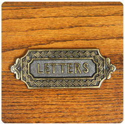 イギリス アンティーク ブラス レタースロット 郵便受け 建具金物 真鍮製 インテリア 店舗什器「LETTERSエンボス文字」Q-499