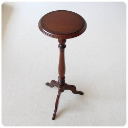 イギリス アンティーク調 フラワースタンド 花台 家具 三本足 トライポッド インテリア 木製 燭台 店舗什器「ディスプレイ台」Q-558