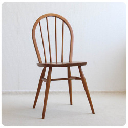 イギリス ヴィンテージ アーコールチェア ercol 木製椅子 エルム材 家具 アンティーク 店舗什器「フープバックチェア」Q-561