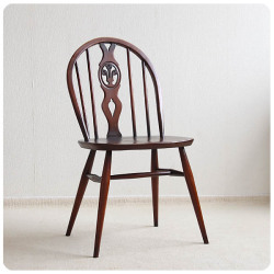 イギリス ヴィンテージ アーコールチェア ERCOL 木製椅子 エルム材 アンティーク 家具 店舗什器「シスルバックチェア」Q-569