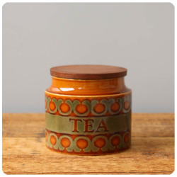 イギリス ヴィンテージ ホーンジー ティーキャニスター ブロンテ 陶器 保存容器 店舗什器「HORNSEA BRONTE」 Q-641