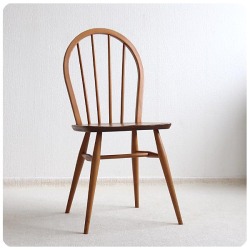 イギリス ヴィンテージ アーコールチェア ercol 木製椅子 エルム材 家具 アンティーク 店舗什器「フープバックチェア」 Q-725