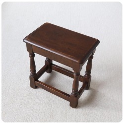 イギリス アンティーク 木製 サイドテーブル/無垢材/英国家具/花台/店舗什器/ディスプレイ【スツールとしての使用可】T-066