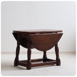 イギリス アンティーク調 バタフライテーブル/オーク材家具/店舗什器/ドロップリーフテーブル/英国製【オーバル型天板】T-150