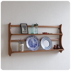 イギリス ヴィンテージ アーコール社 プレートラック/ERCOL/ウォールシェルフ/壁掛け棚/家具【壁面をおしゃれに飾ろう】T-278