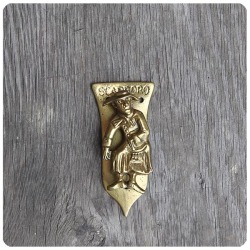イギリス アンティーク ドアノッカー/真鍮製/ブラス/インテリア雑貨/建具/小物/英国/ディスプレイ【SCARBORO】T-335