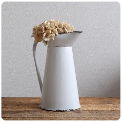 イギリス アンティーク ホーローウォータージャグ/水差し/琺瑯/エナメル/キッチン雑貨/花器/カントリー【Prince of Wares】T-356