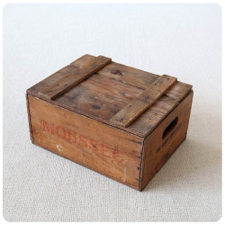 イギリス アンティーク Moussec オールドパインボックス 蓋付き 木箱 ワイン 瓶 V-121