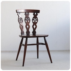 イギリス ヴィンテージ アーコールチェア ERCOL 木製椅子 アンティーク 家具「シスルバックチェア」V-798