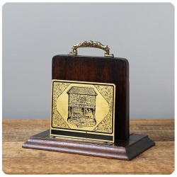 イギリス アンティーク レターラック 真鍮 ブラス オーク インテリア雑貨 「レタースタンド」V-873