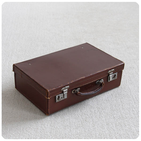 イギリス アンティーク トランク 革鞄 レザーケース K-334