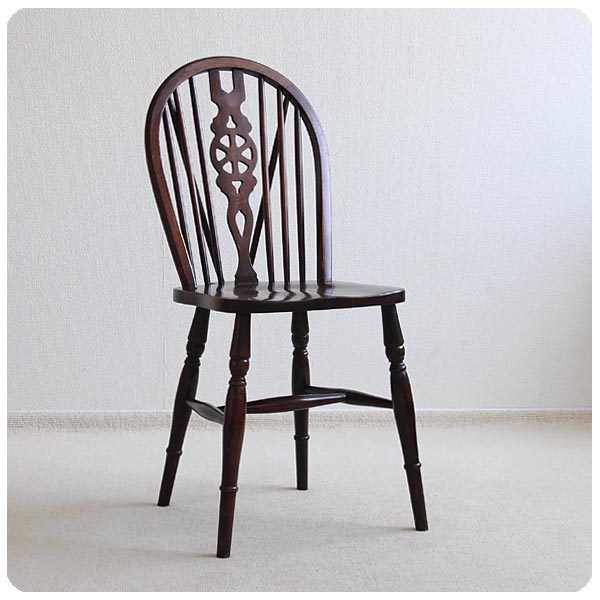 ヴィンテージ　ホィールバックチェアー　イギリス製③ イギリス アンティーク調 JAYCEE ホイールバックチェア K-395