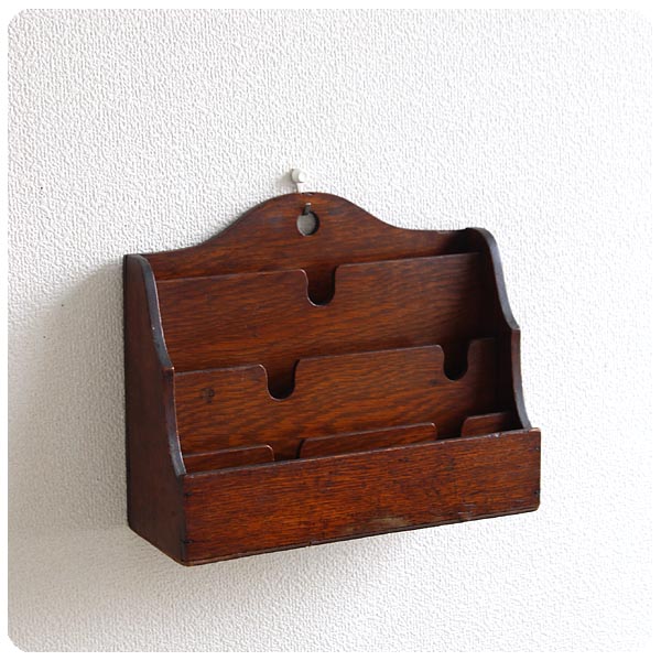 イギリス アンティーク オーク材 レターラック カードラック オーク材レターラック（横幅25.5cm） イギリスアンティーク