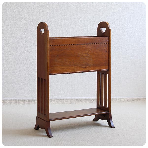 イギリス アンティーク マガジンラック 本棚 K-444