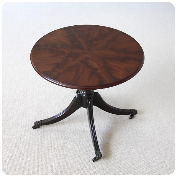 イギリス アンティーク調 キャスター付きラウンドテーブル K-616