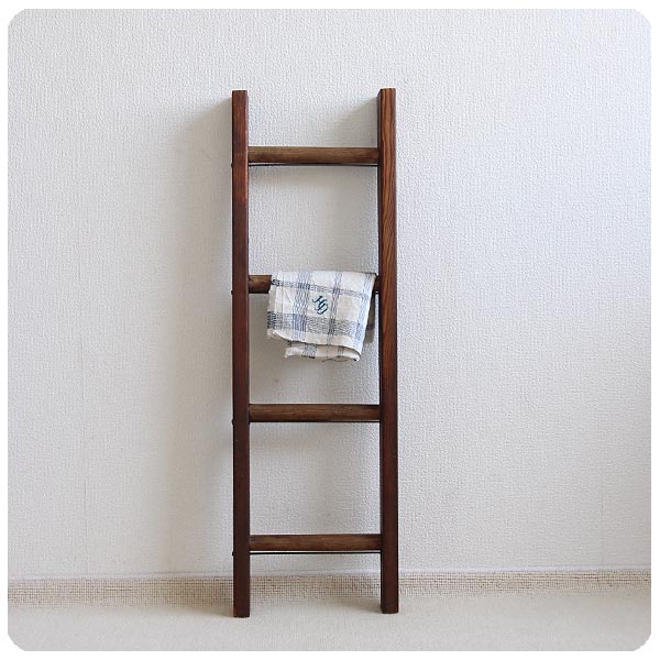 イギリス アンティーク ラダー はしご 古木 パイン材 K-827