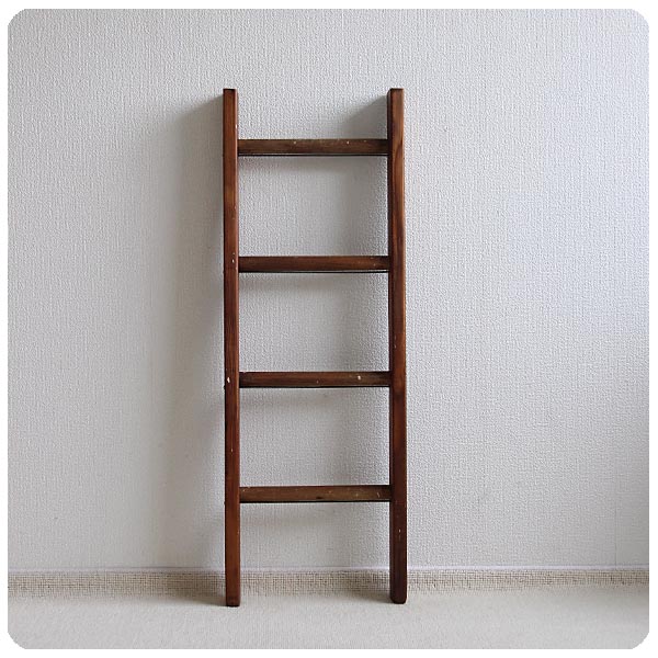 イギリス アンティーク ラダー はしご 古木 パイン材 K-877