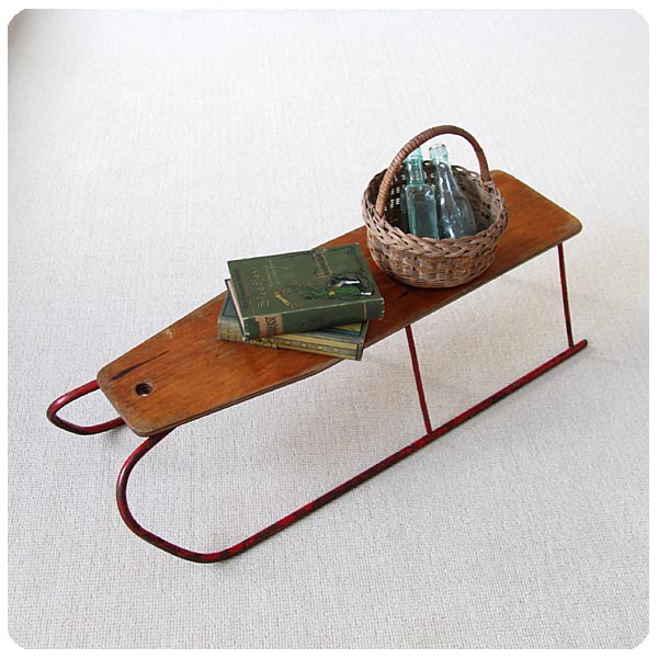 イギリス ヴィンテージ 木製ソリ スレッド K-981