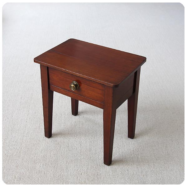 イギリス アンティーク ミニテーブル 飾り台 ドロワー 花台 木製 家具  