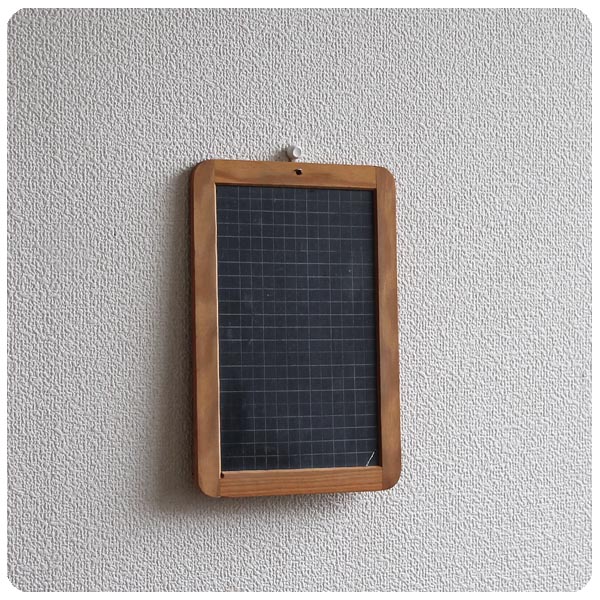 イギリス アンティーク チョークボード ミニ黒板 子供用 学校 インテリア雑貨 古道具 ディスプレイ 壁掛け穴付き