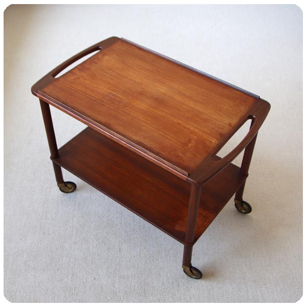 即購入可 ミッドセンチュリー チーク ヴィンテージワゴン 粗かっ 