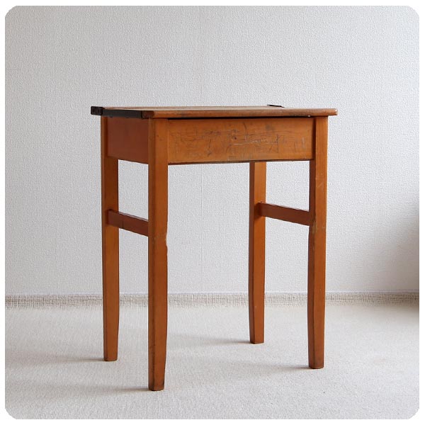 イギリス ヴィンテージ 収納付きスクールデスク/チャイルドデスク/店舗  