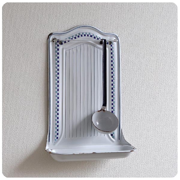 アンティークホーローレードルラック 値下げ☆アンティーク BB社の