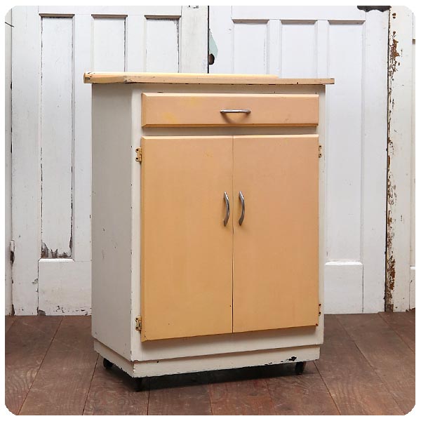 イギリス ヴィンテージ キッチンキャビネット/ドロワー/サイドテーブル  