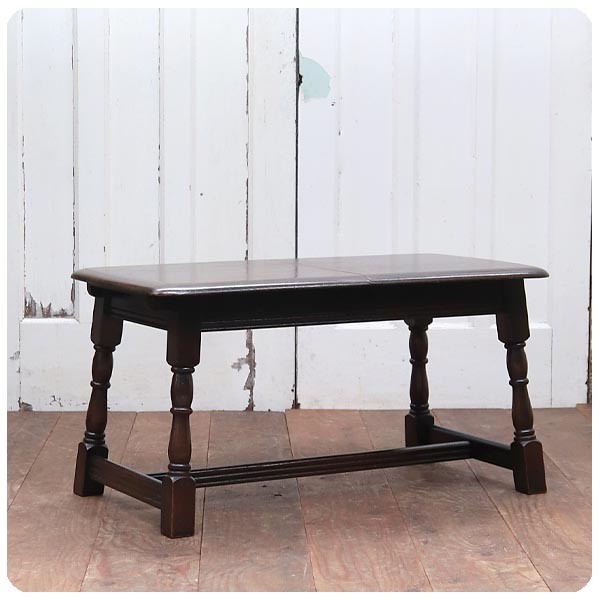 イギリス アンティーク調 オーク 伸長式コーヒーテーブル/ローテーブル  