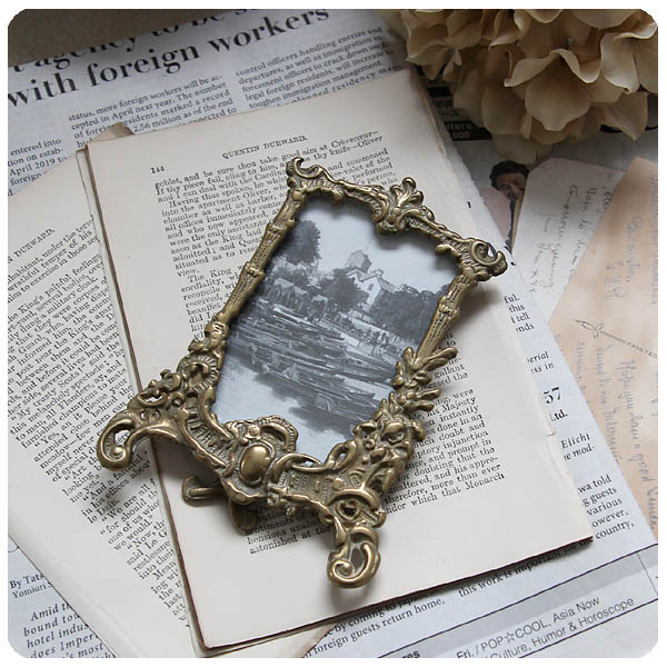 イギリス アンティーク フォトフレーム 写真立て ブラス 真鍮製