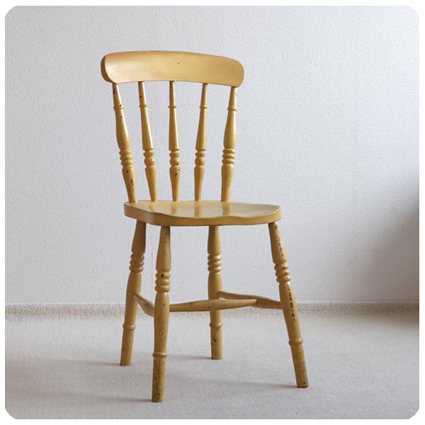 英国アンティーク木製キッチンチェア/ダイニングイス椅子/飾り棚(69-302-4 英国アンティーク木製キッチンチェア/ダイニングイス椅子/飾り棚(69