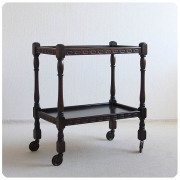 イギリス アンティーク調 キッチンワゴン トロリー キャスター付き 家具 店舗什器 「装飾あり」K-175