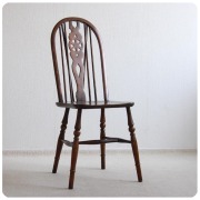イギリス アンティーク調 Old Charm ホイールバックチェア 椅子 インテリア 店舗什器 ディスプレイ ビンテージ 家具 K-943