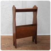 イギリス アンティーク ブックシェルフ 本棚 マガジンラック オーク材 家具 P-794